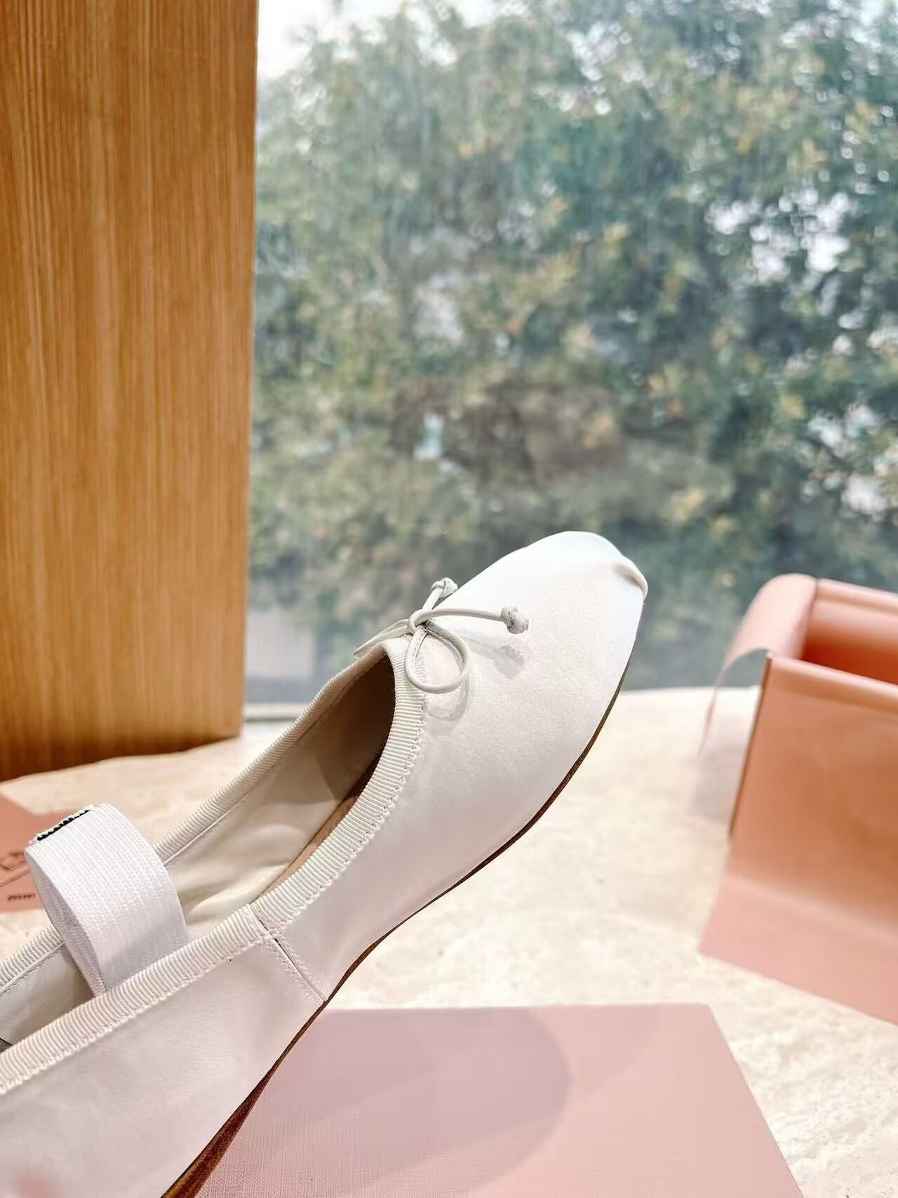 UA Miu Miu Satin Ballerinas