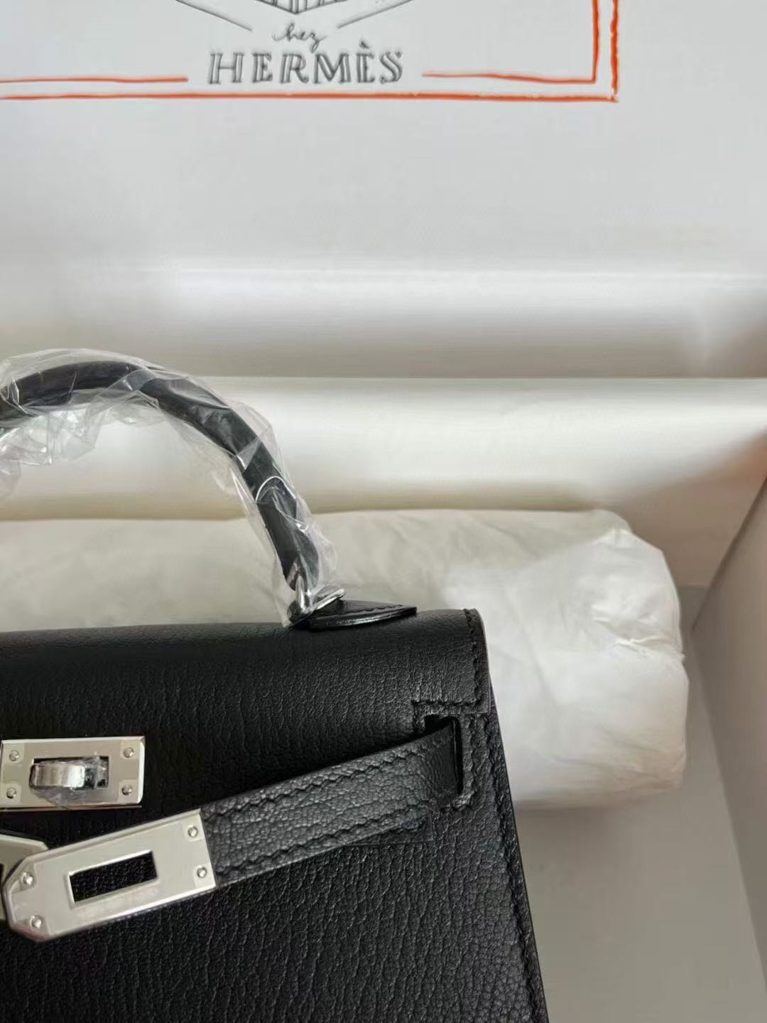 H**me5 mini kelly chèvre 19 19×6×12cm