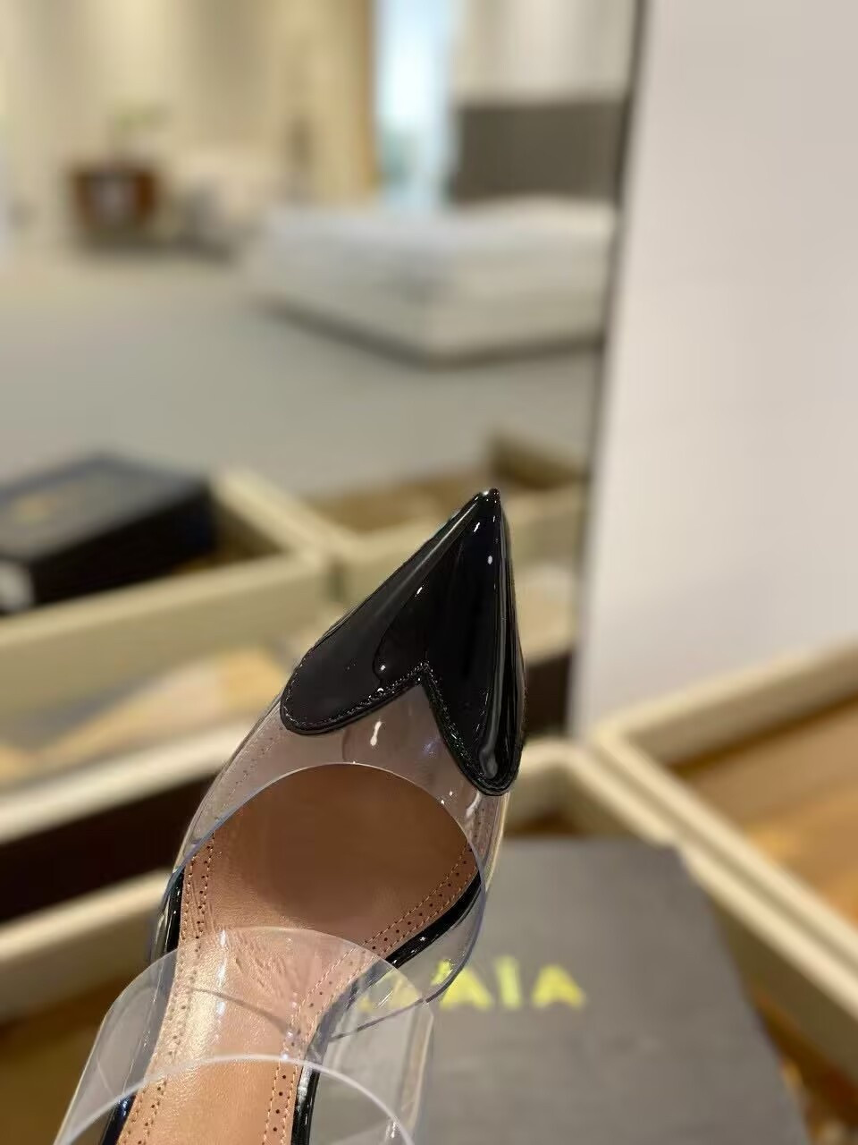 UA ALAÏA Le Coeur Mule Heart-Toe Slingback Pump 10.5cm Heel