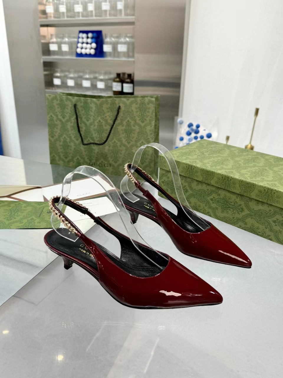 G*u*i signoria slingback pump mid-heel shoes