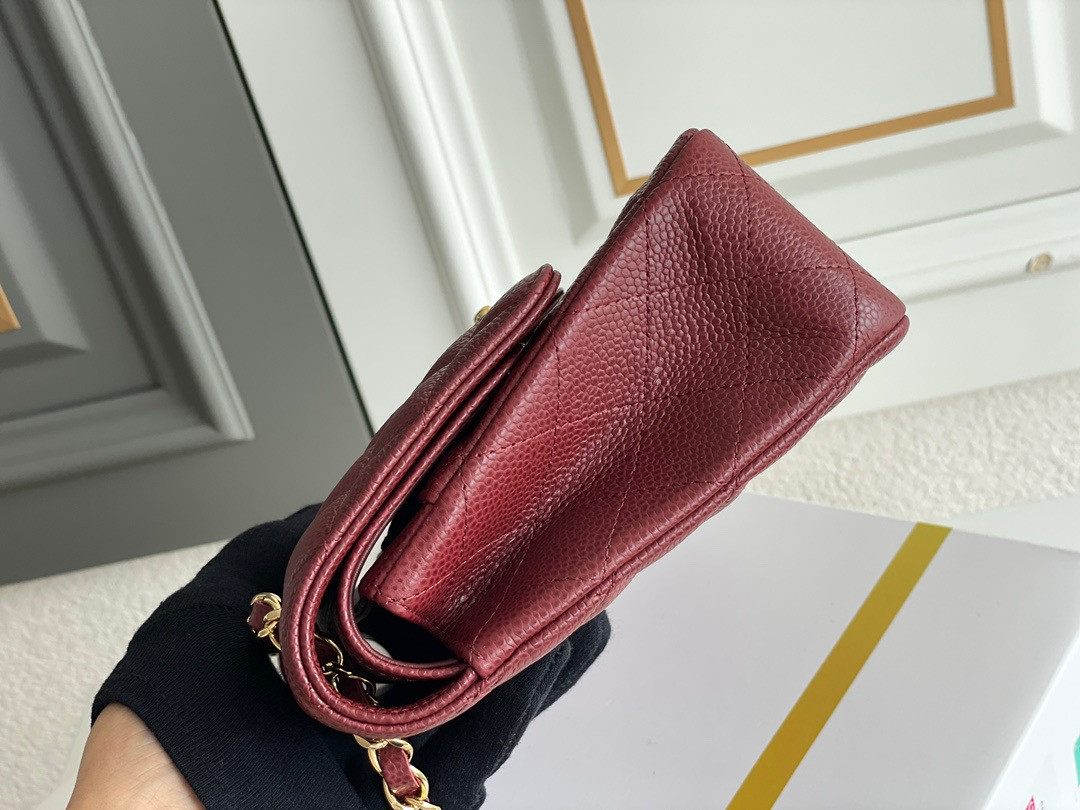 Ch*el classic handbag 15.5 × 25.5 × 6.5 cm