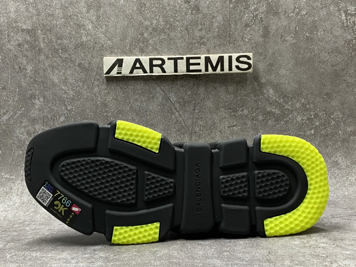 Balenciga Speed Trainer Clearsole Yellow Fluo