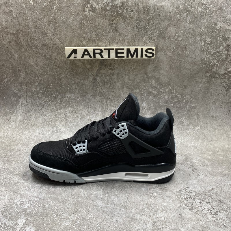 Air Jordan 4 Retro Black Canvas