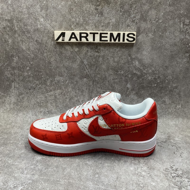 1V x Air Force 1 Low By Virgil Abloh White Red