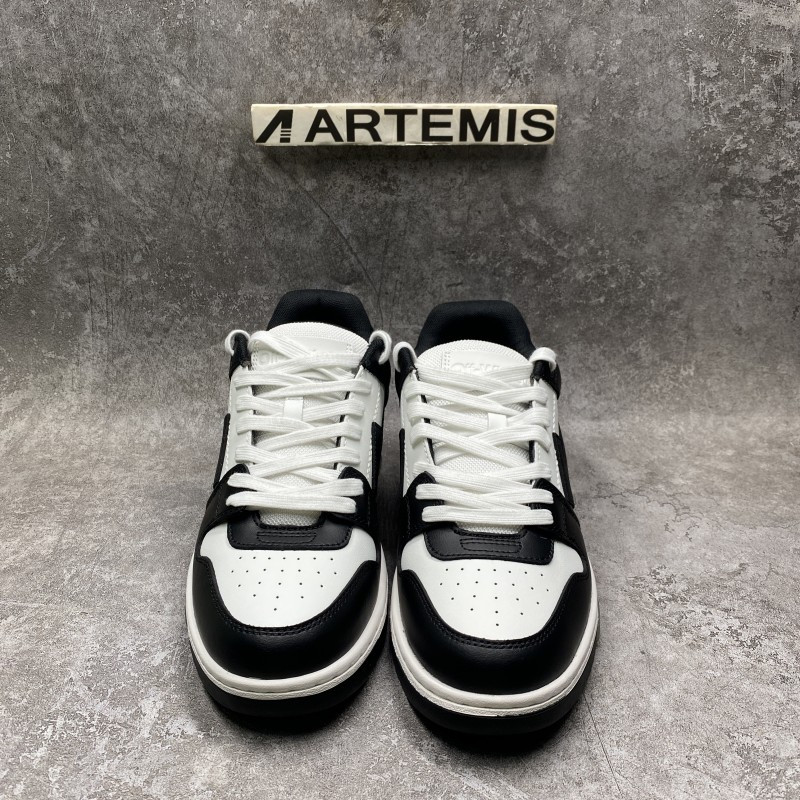 OFF-WHITE Out Of Office OOO Low Tops White Black White