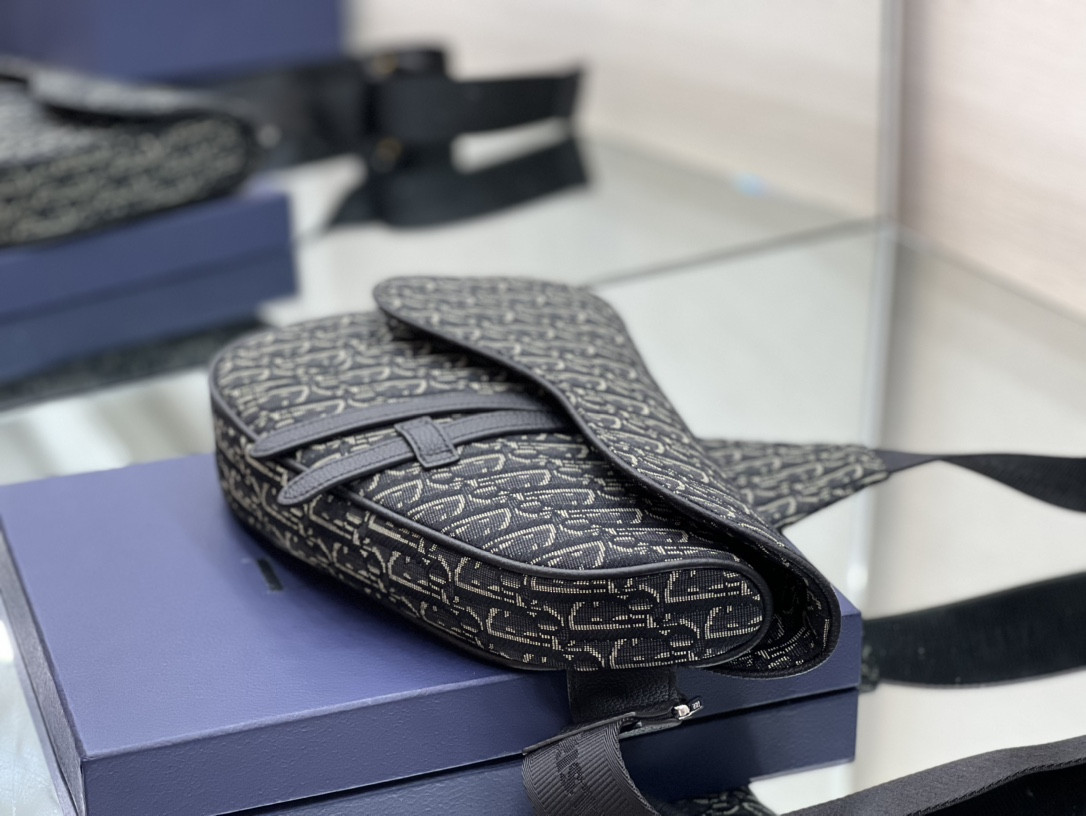 ch**an D*or saddle crossbody bag oblique canvas 26 x 19 x 4.5 cm