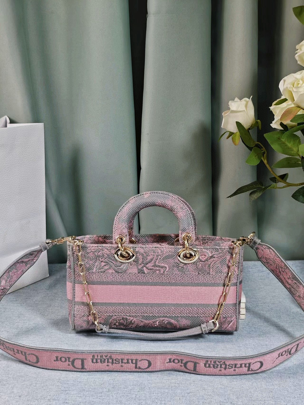 D*or medium lady d-joy bag pink