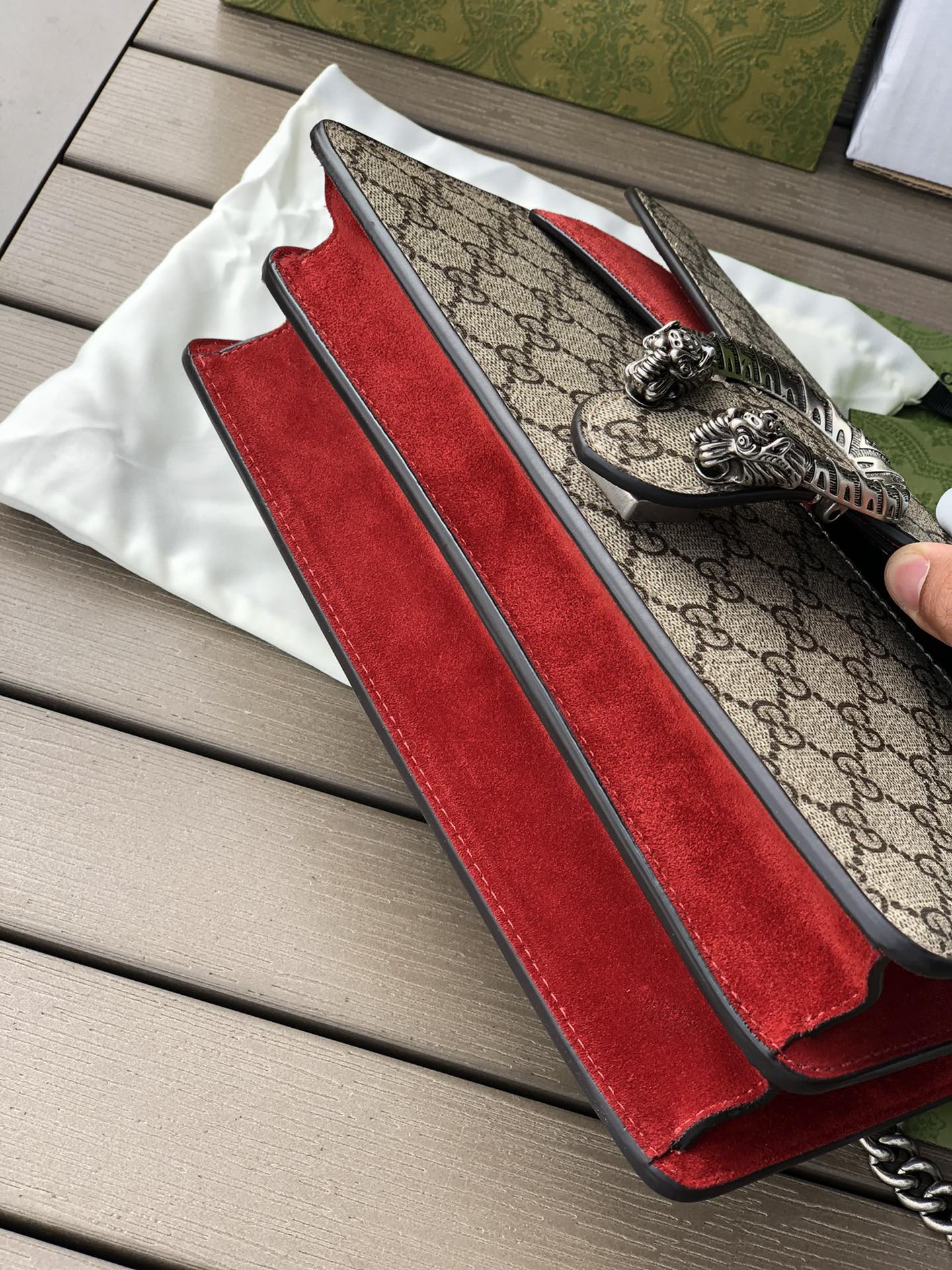 G*u*i dionysus small shoulder bag 11"wx7"hx3.5"d