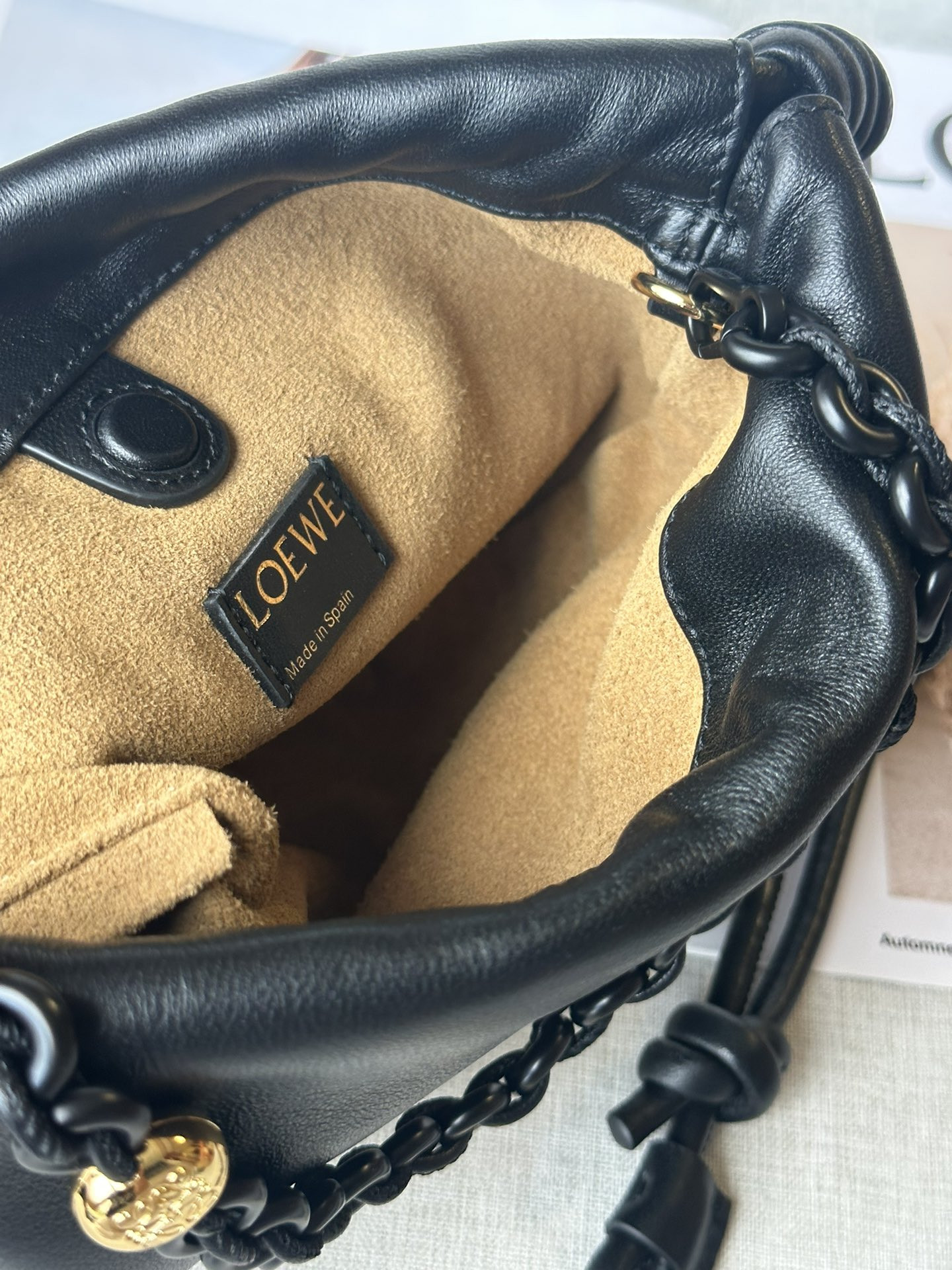 L0ew* mini flamenco purse bag in mellow nappa lambskin 23x17x5.5cm