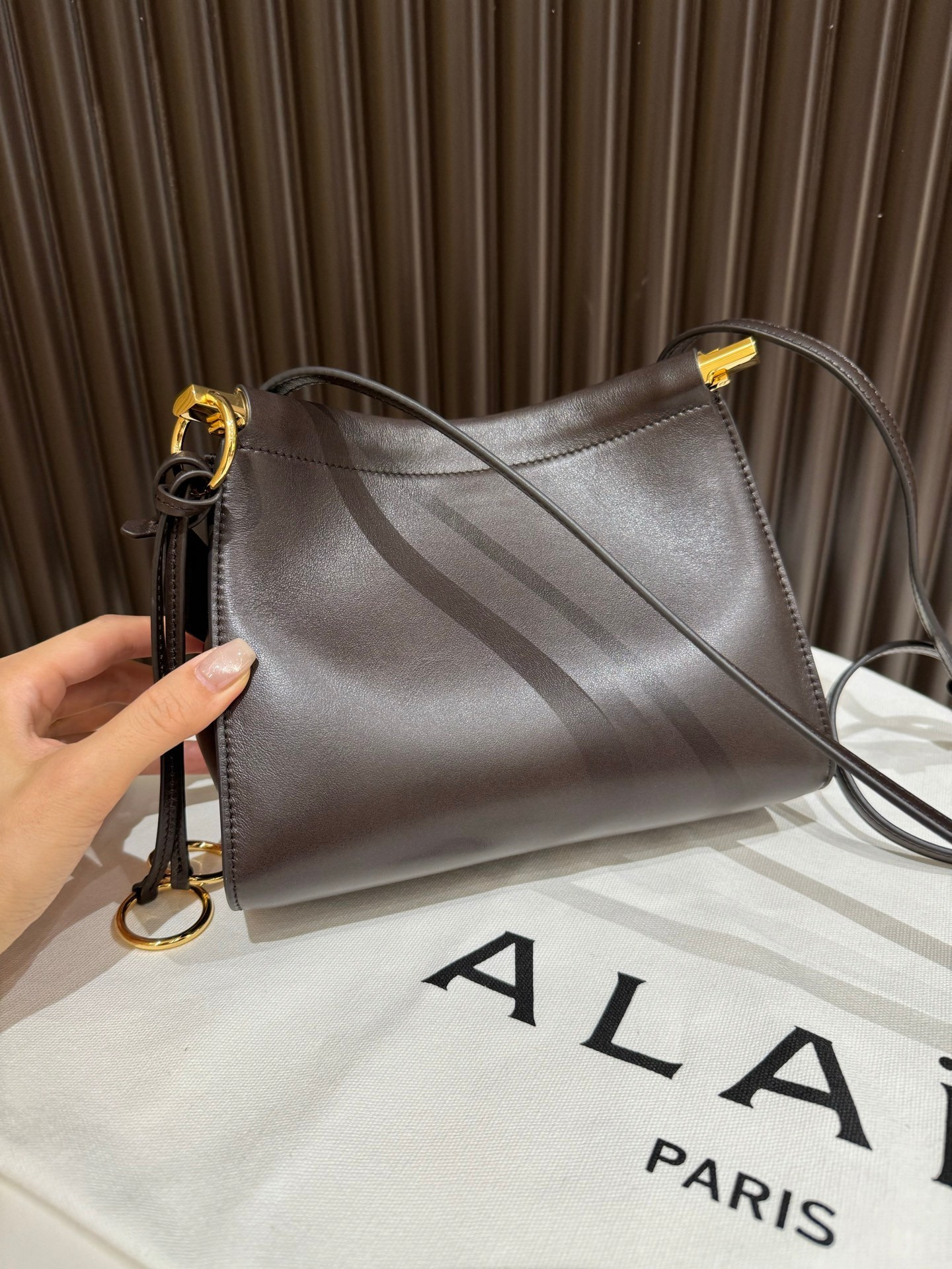 ALAÏA LE CLICK SMALL SQUARE BAG 20x15x9cm