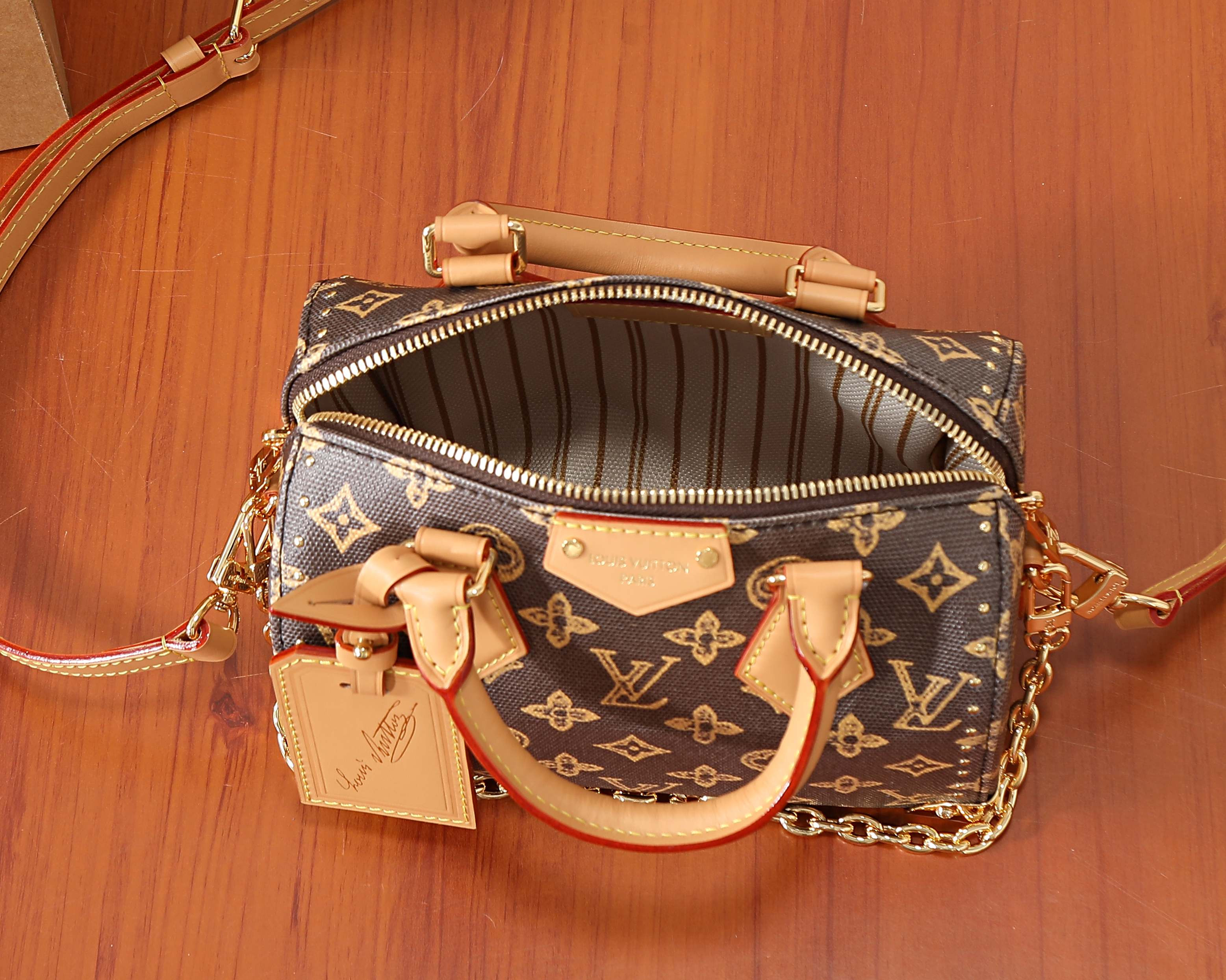 LV SPEEDY TRUNK 20 Handbag M28102 13.5x11x20.5cm